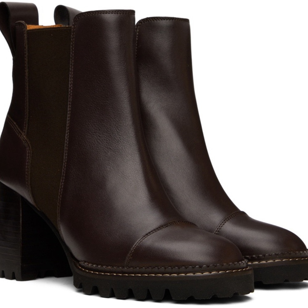 See by Chloé Brown Mallory Chelsea Boots